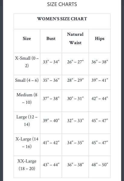 Size Chart – JouJou WaistBeads