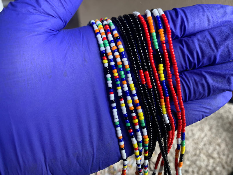 'PEMBE' AFRICAN WAIST BEADS (3pcs)